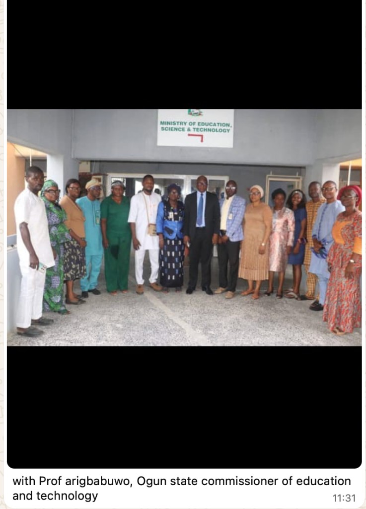 with Prof arigbabuwo, Ogun state commissioner of education and technology