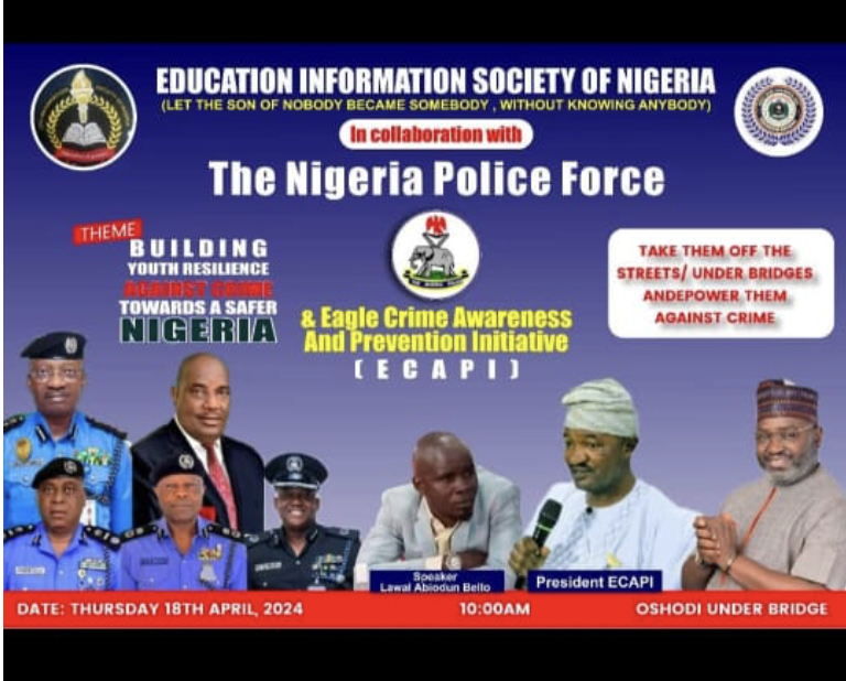 EISN in collaboration with the Nigeria Police Force & ECAPI — youth resilience against crime (Oshodi, 18 April 2024).