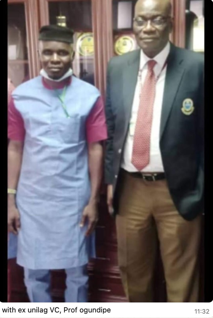 with ex unilag VC, Prof ogundipe