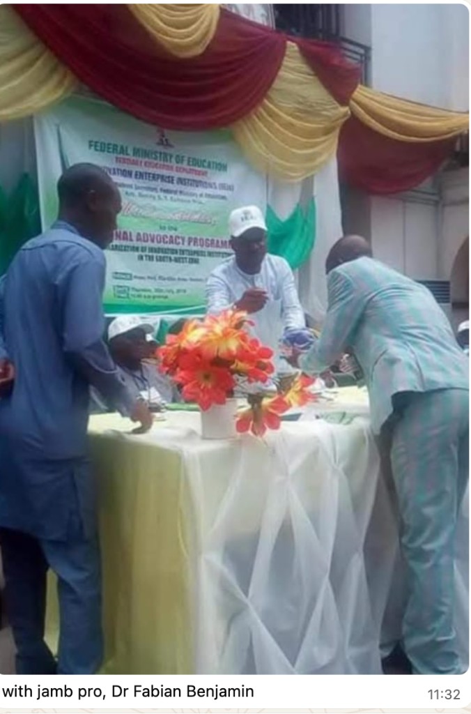 with jamb pro, Dr Fabian Benjamin